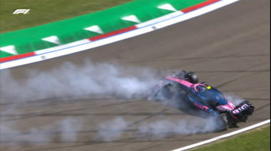 Colapinto chocó fuerte en la clasificación y larga 15° en el GP de Emilia-Romaña