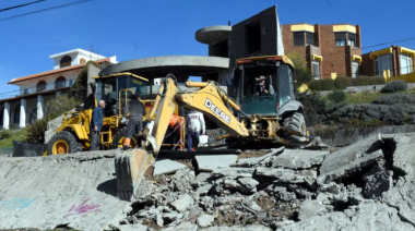 Arreglan el tramo de la rambla caída en la zona norte de Rawson 🛠️