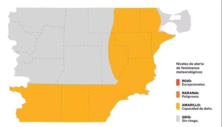 Alerta amarilla por vientos fuertes: ráfagas de 90 km/h azotarán a Chubut entre lunes y martes