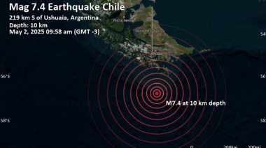 Sismo en el Atlántico Sur: fuerte terremoto de 7.5 cerca de Tierra del Fuego