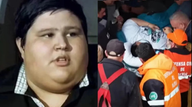 Cristian Fredes, ex Cuestión de Peso, fue rescatado por bomberos: pesa 300 kilos y no podía salir de su casa