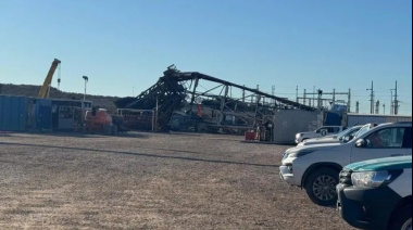 Se desplomó una torre de perforación en Sierras Blancas: no hubo heridos