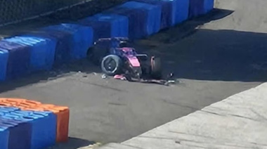 Franco Colapinto se accidentó en las  pruebas de Hungría