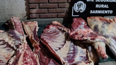 Secuestran carne y armas en un operativo en Sarmiento