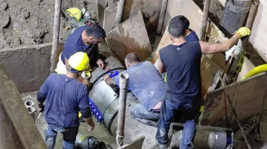Repararon el caño troncal y el servicio de agua ya es normal en toda la ciudad