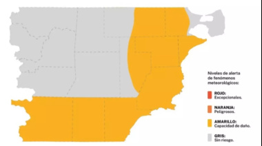 Alerta amarilla por vientos fuertes: ráfagas de 90 km/h azotarán a Chubut entre lunes y martes