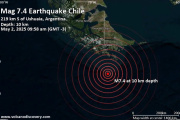 Sismo en el Atlántico Sur: fuerte terremoto de 7.5 cerca de Tierra del Fuego