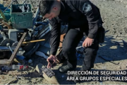 Encontraron un proyectil de artillería naval en Puerto Madryn