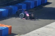 Franco Colapinto se accidentó en las  pruebas de Hungría