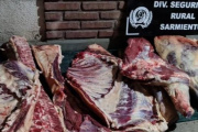 Secuestran carne y armas en un operativo en Sarmiento
