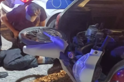 Persecución, fuga a contramano y una moto robada en el baúl: así cayó un conductor en el Presidente Perón